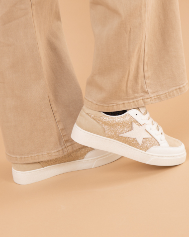 Baskets étoile dorée