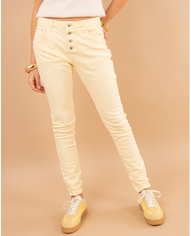 Jean boyfriend couleur