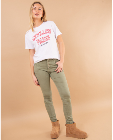 Jean boyfriend couleur