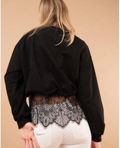 Sweat bas dentelle