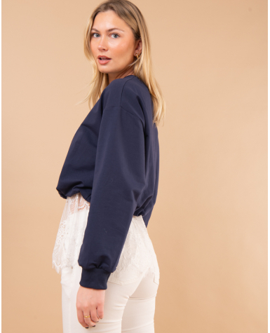 Sweat bas dentelle