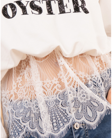 Sweat bas dentelle