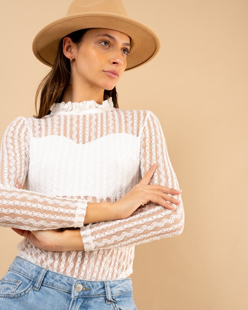 Body dentelle manches longues Body dentelle manches longues