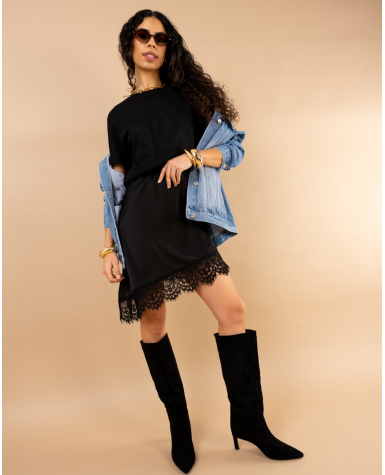 Jupe asymétrique dentelle Jupe asymétrique dentelle