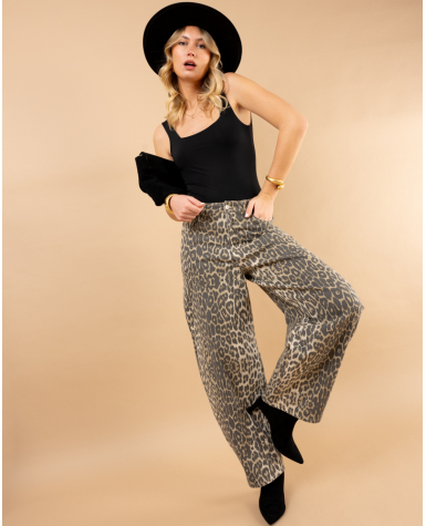 Jean balloon léopard