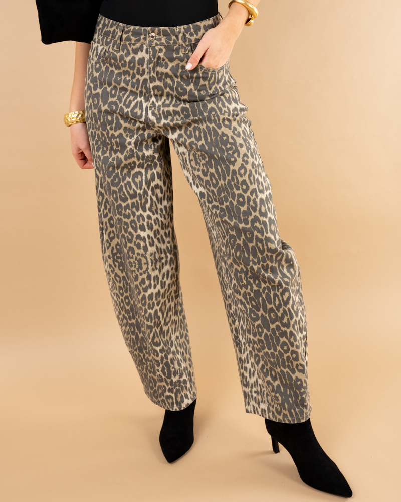 Jean balloon léopard