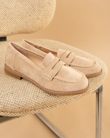 Mocassins effet daim