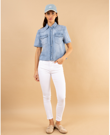 Chemise jean courte
