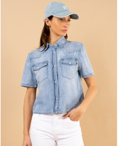Chemise jean courte