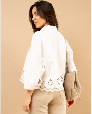 Veste jean brodée Veste jean brodée