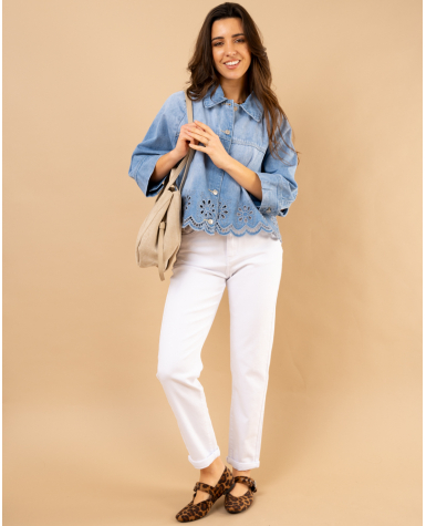 Veste jean brodée Veste jean brodée