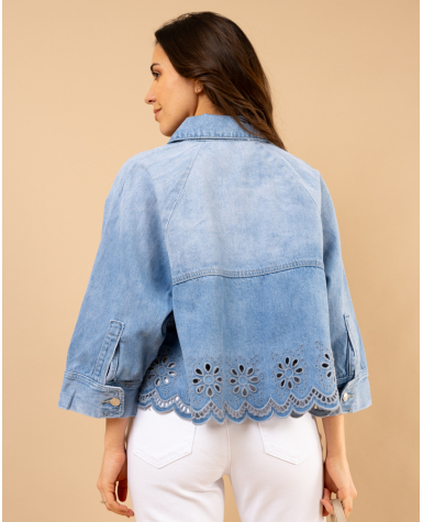 Veste jean brodée Veste jean brodée