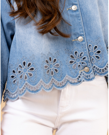 Veste jean brodée Veste jean brodée