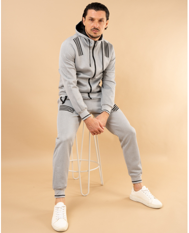 Veste jogging bandes