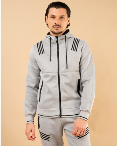 Veste jogging bandes