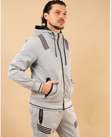 Veste jogging bandes