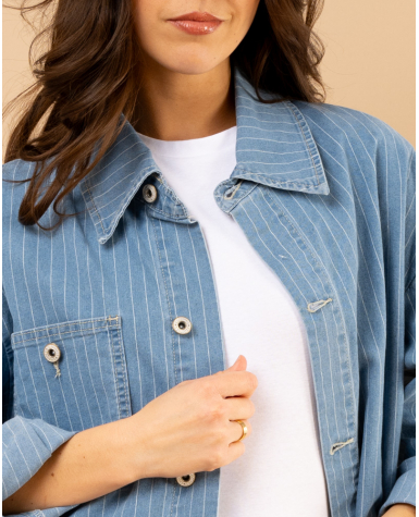 Veste jean rayée Veste jean rayée