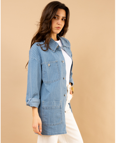 Veste jean rayée Veste jean rayée
