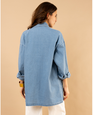 Veste jean rayée Veste jean rayée