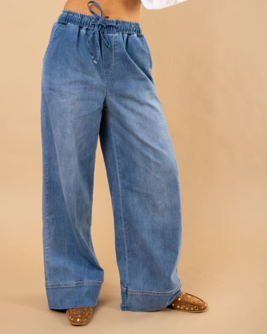 Jean large élastique