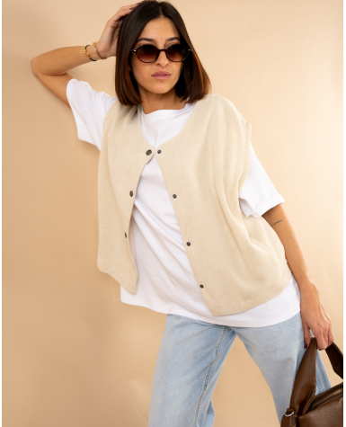 Gilet effet velours Gilet effet velours