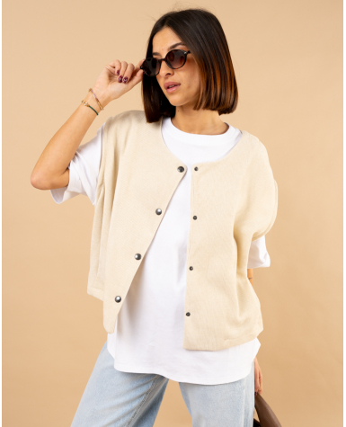 Gilet effet velours Gilet effet velours