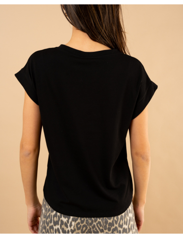T-shirt col en v