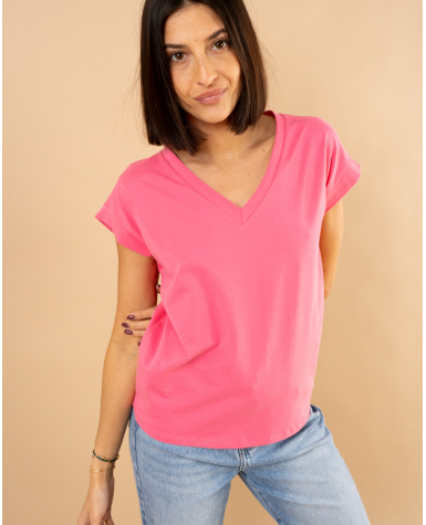 T-shirt col en v T-shirt col en v