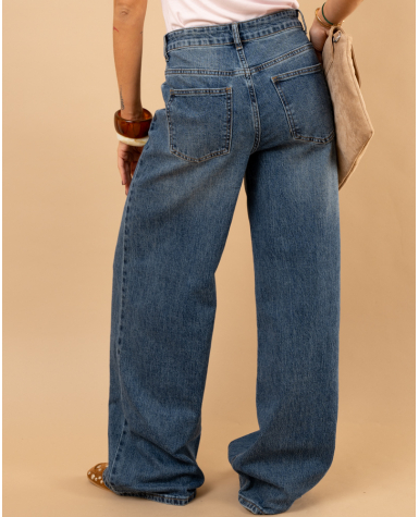 Jean boutons décalés