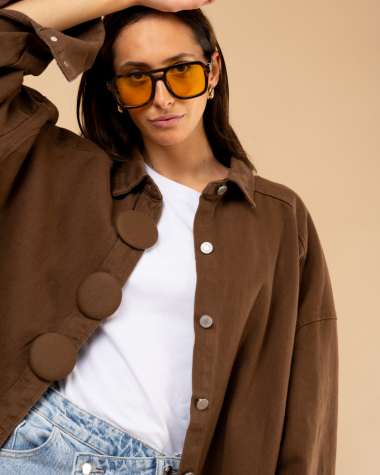 Veste boutons couleur