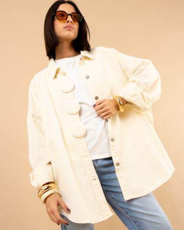 Veste boutons couleur