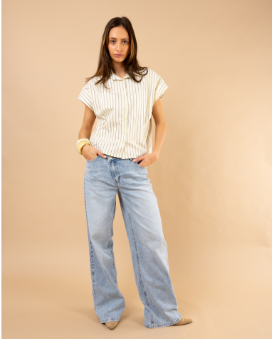 Chemise rayures manches courtes