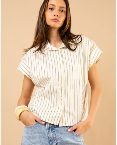 Chemise rayures manches courtes