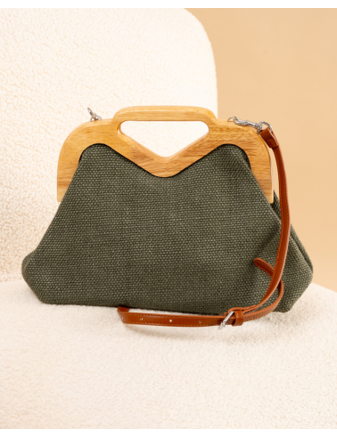 Pochette lin bois