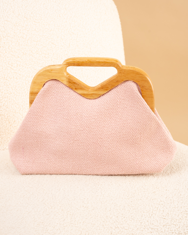 Pochette lin bois Pochette lin bois