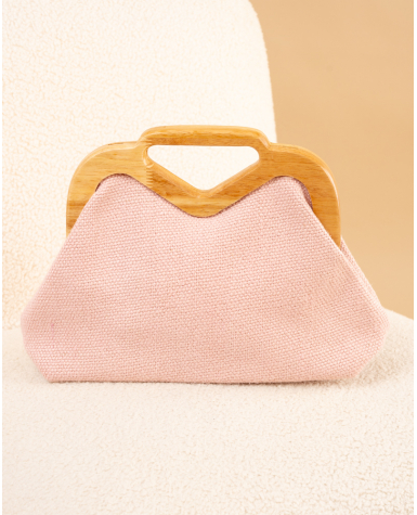 Pochette lin bois Pochette lin bois