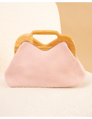 Pochette lin bois