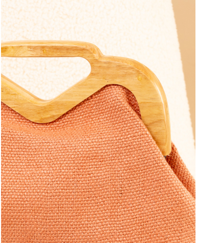 Pochette lin bois Pochette lin bois