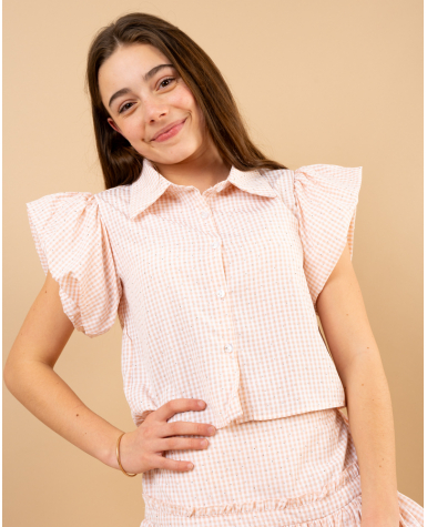 Chemise vichy strass