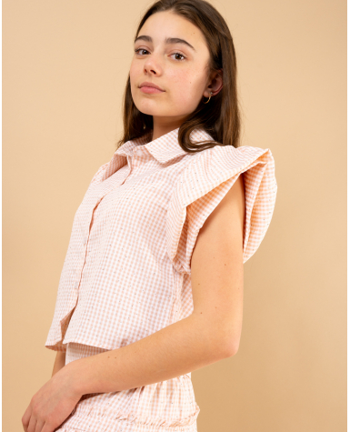 Chemise vichy strass