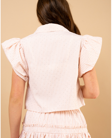 Chemise vichy strass