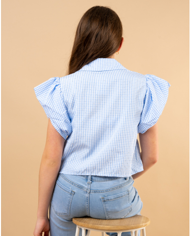 Chemise vichy strass