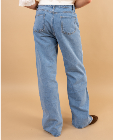 Jean fleurs brodées