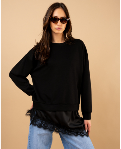 Sweat bas dentelle