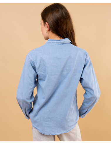 Chemise jean strass