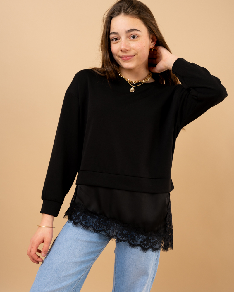 Sweat bas dentelle