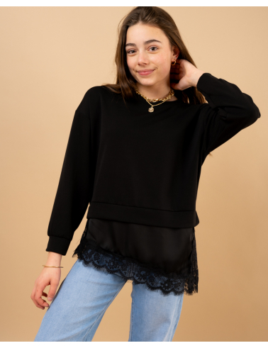 Sweat bas dentelle