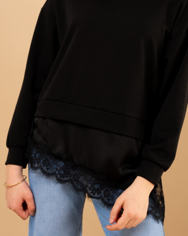 Sweat bas dentelle