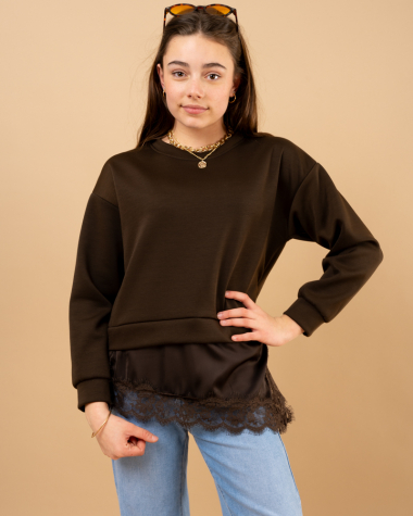 Sweat bas dentelle