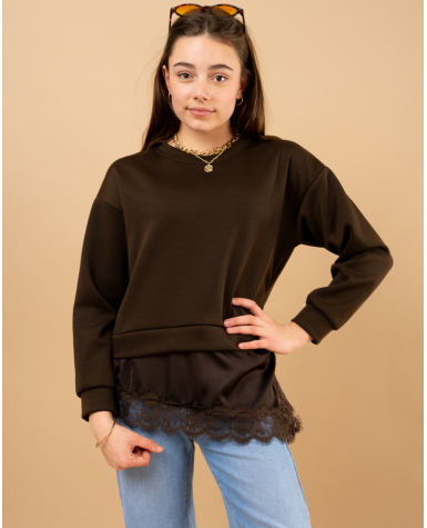 Sweat bas dentelle